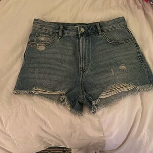 PacSun high rise festival denim shorts